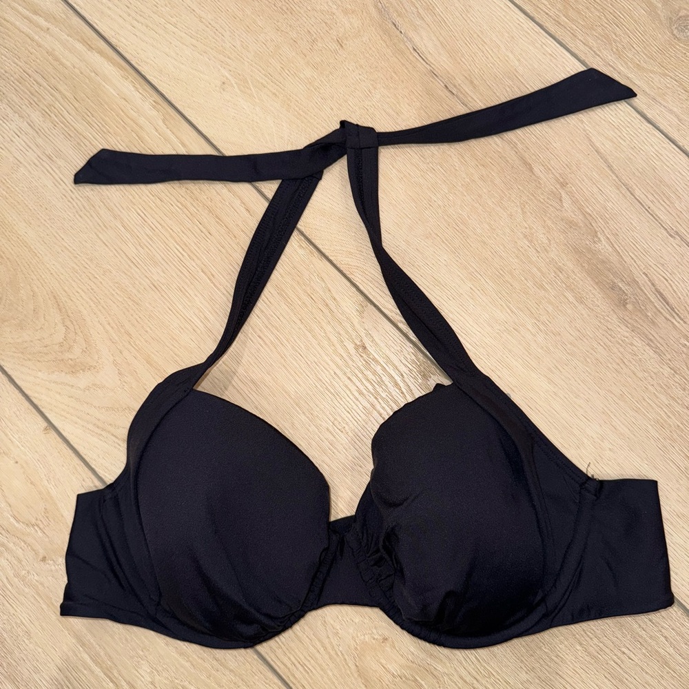 Kenneth Cole Reaction Black Halter Swim Top